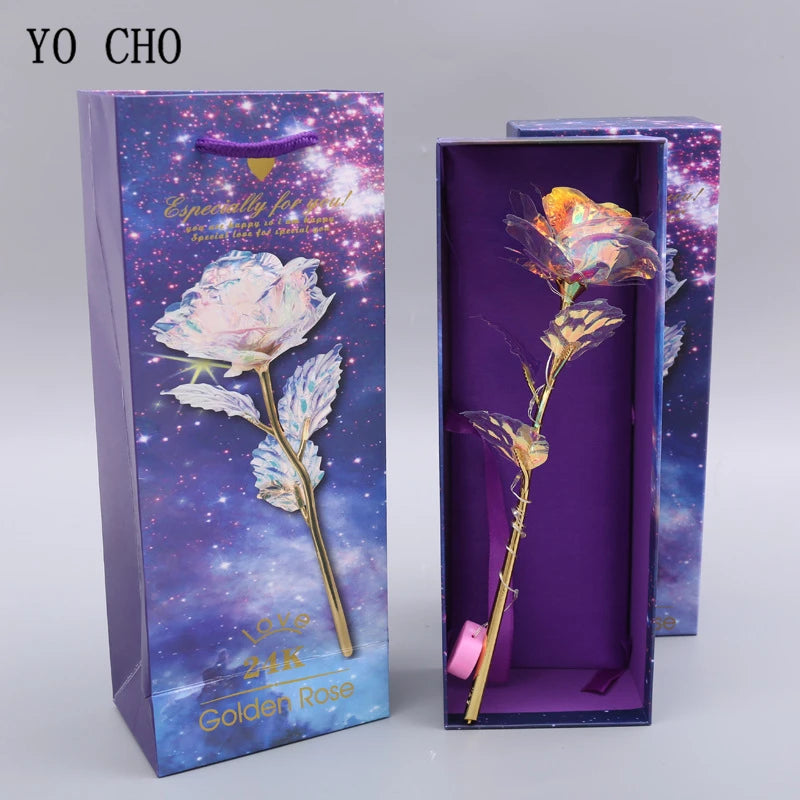 Gold Plated Artificial Rose Flower
