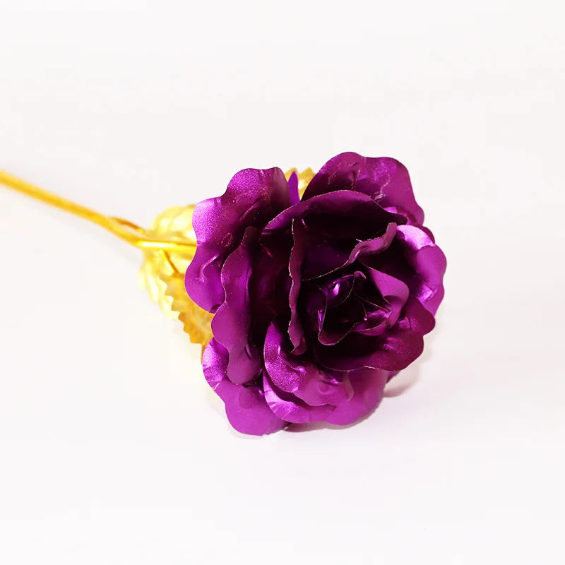 Gold Plated Artificial Rose Flower
