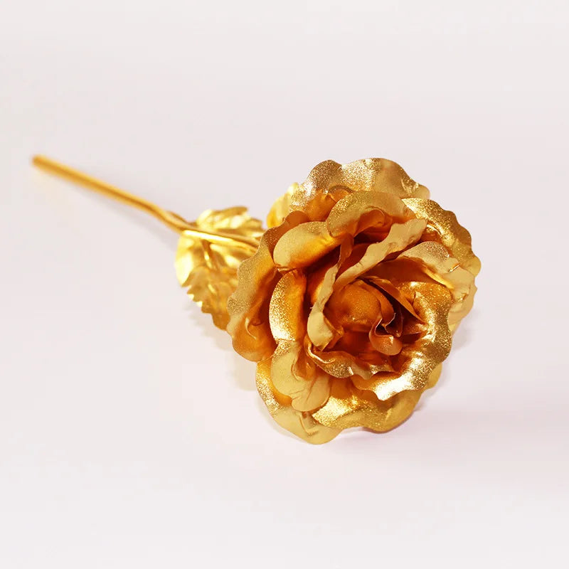 Gold Plated Artificial Rose Flower