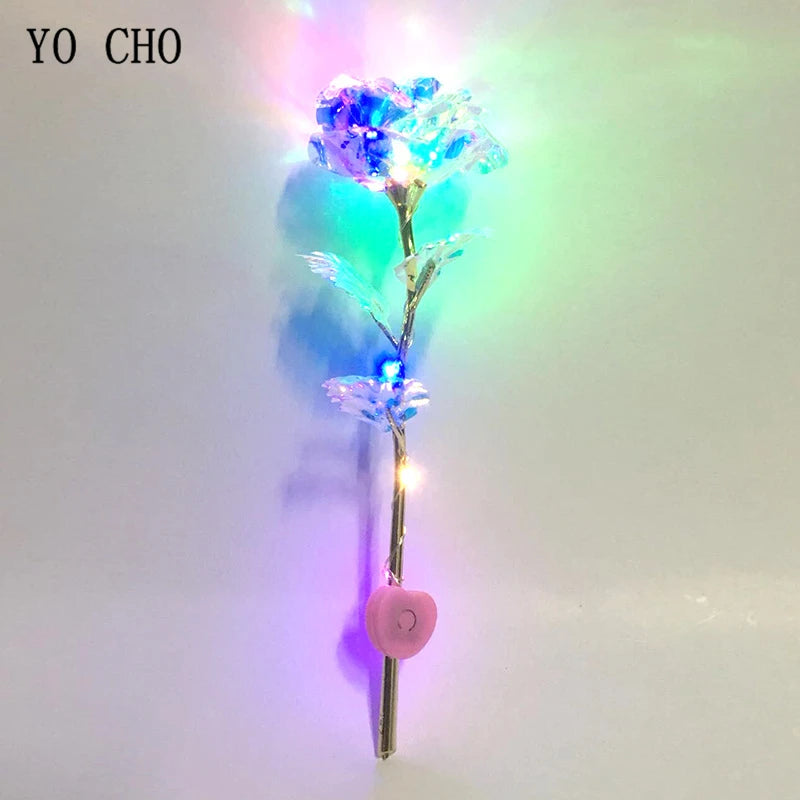 Gold Plated Artificial Rose Flower