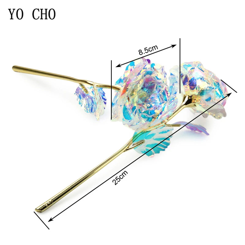 Gold Plated Artificial Rose Flower