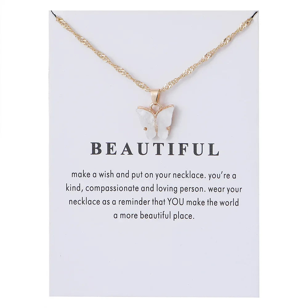 Bijoux Collier pendentif Papillon