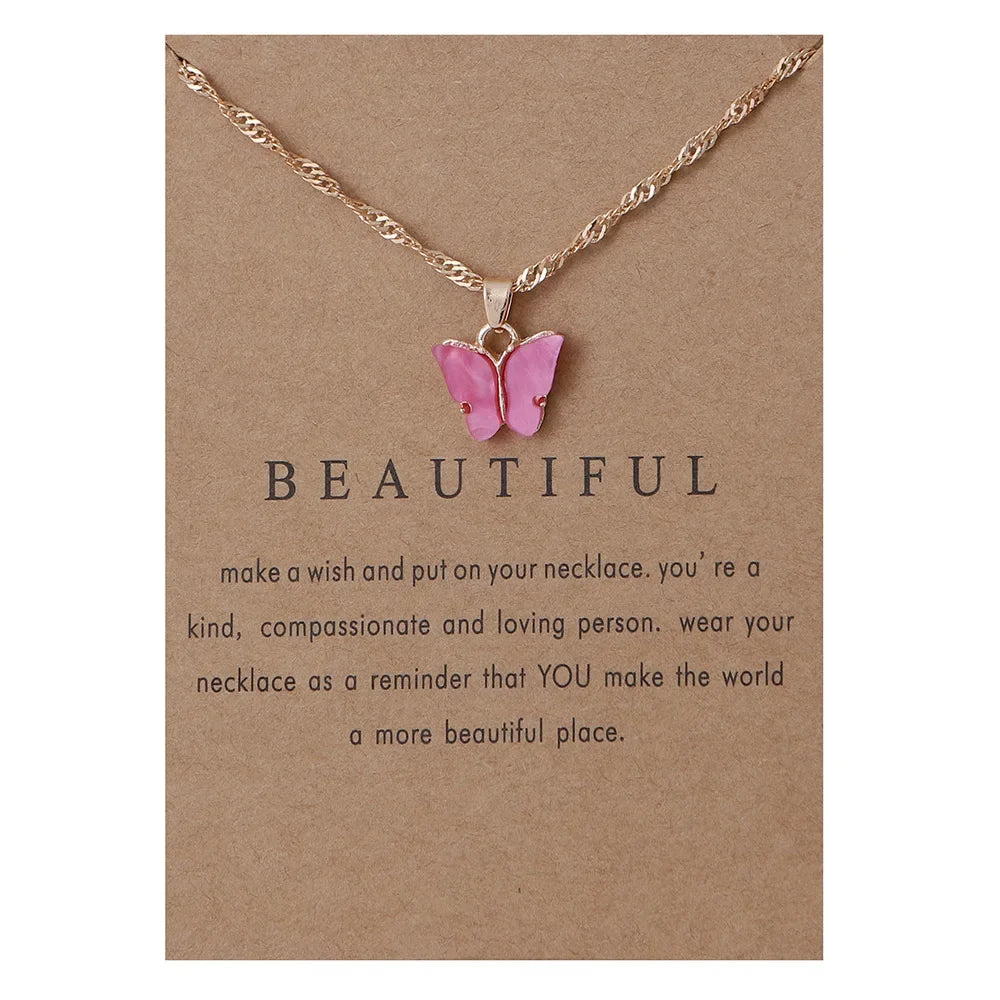 Bijoux Collier pendentif Papillon