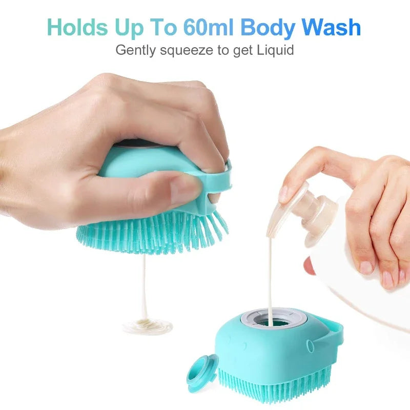 Brosse shampooing pour chien de compagnie 80ml toilettage silicone souple