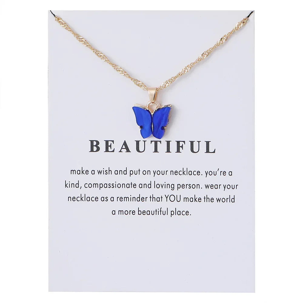 Bijoux Collier pendentif Papillon