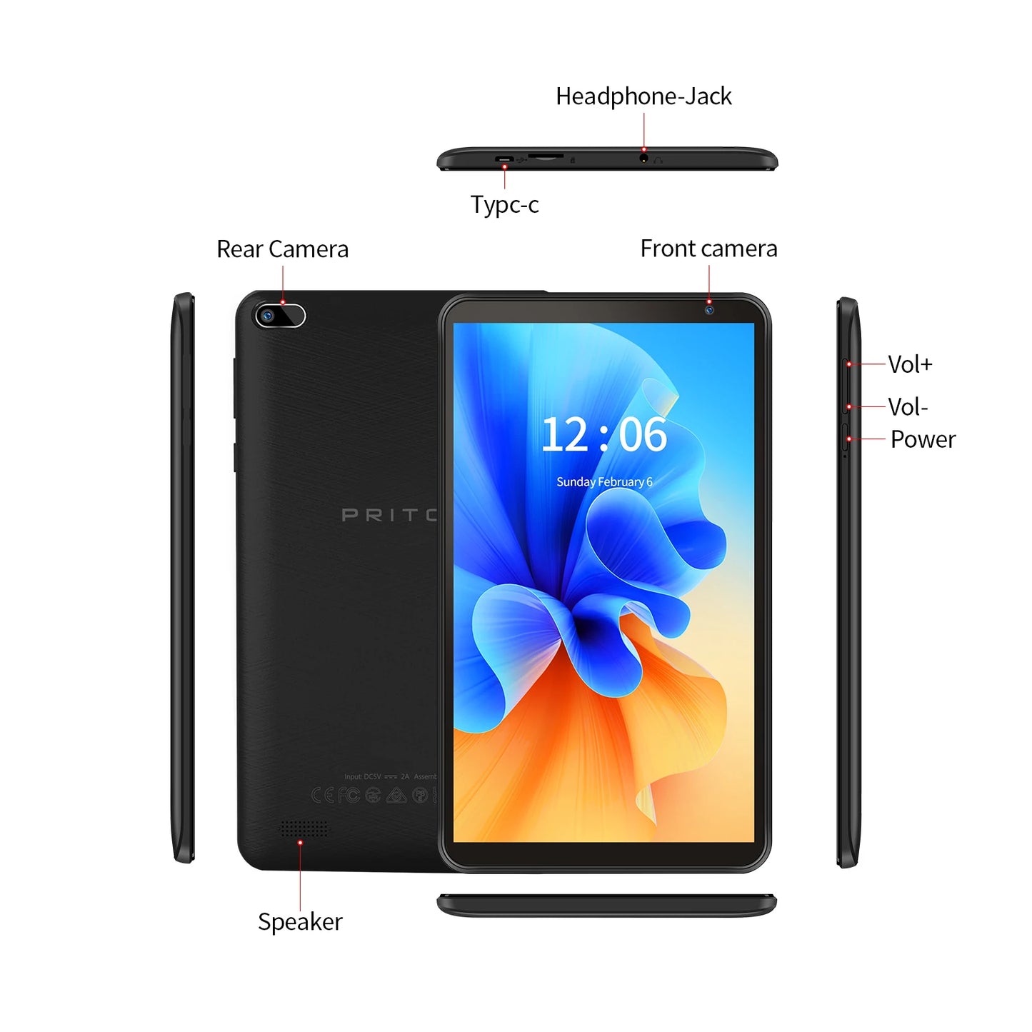 Tablette PRITOM 7’’ 32 Go + Étui de protection