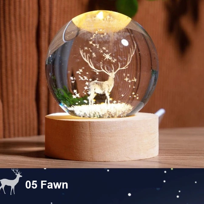 LED Night Light Milky Way Galaxy Solar System Crystal Ball