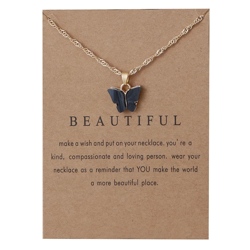Bijoux Collier pendentif Papillon