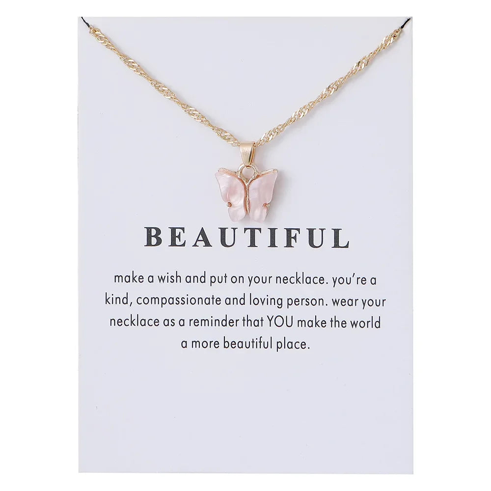 Bijoux Collier pendentif Papillon