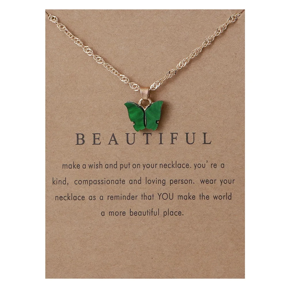 Bijoux Collier pendentif Papillon