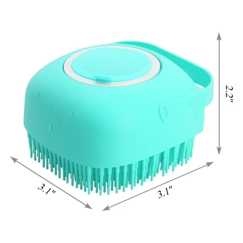 Brosse shampooing pour chien de compagnie 80ml toilettage silicone souple