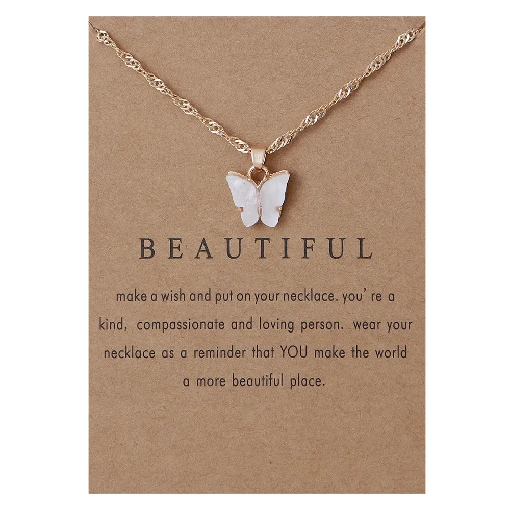 Bijoux Collier pendentif Papillon