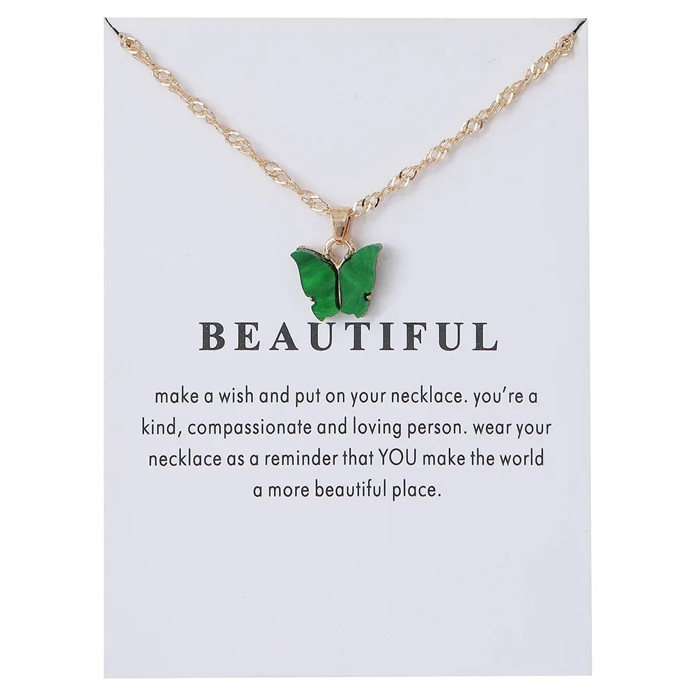 Bijoux Collier pendentif Papillon