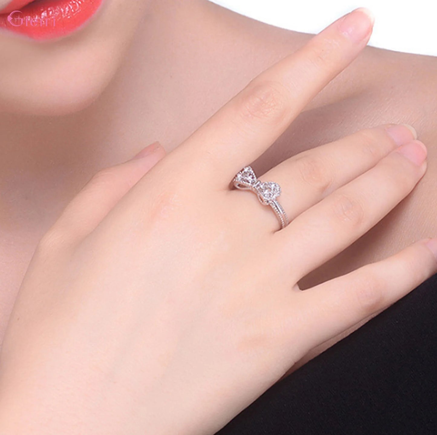 Bijoux Bague Nœud papillon Argent