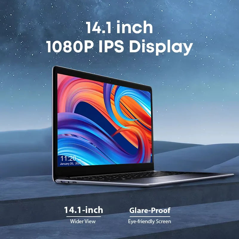 CHUWI HeroBook Pro Ordinateur portable Écran FHD 14,1’’ Intel Celeron N4020 Dual Core UHD Graphics 8 Go  256 Go SWindows 11