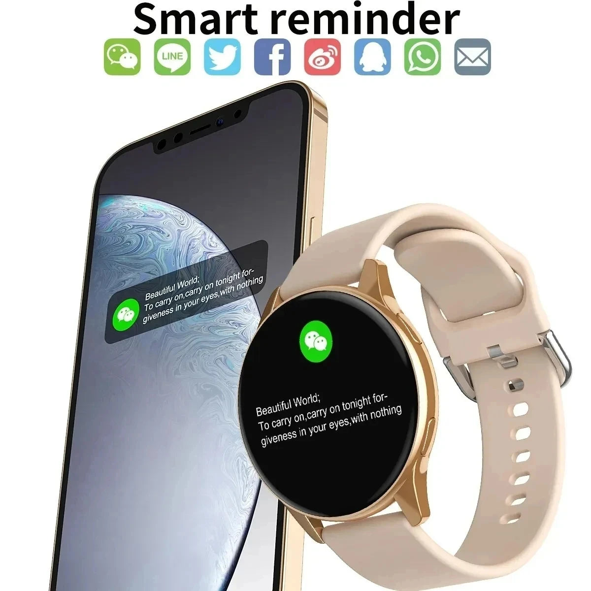Smart Watch Santé Bluetooth Fitness - Androïde & IOS