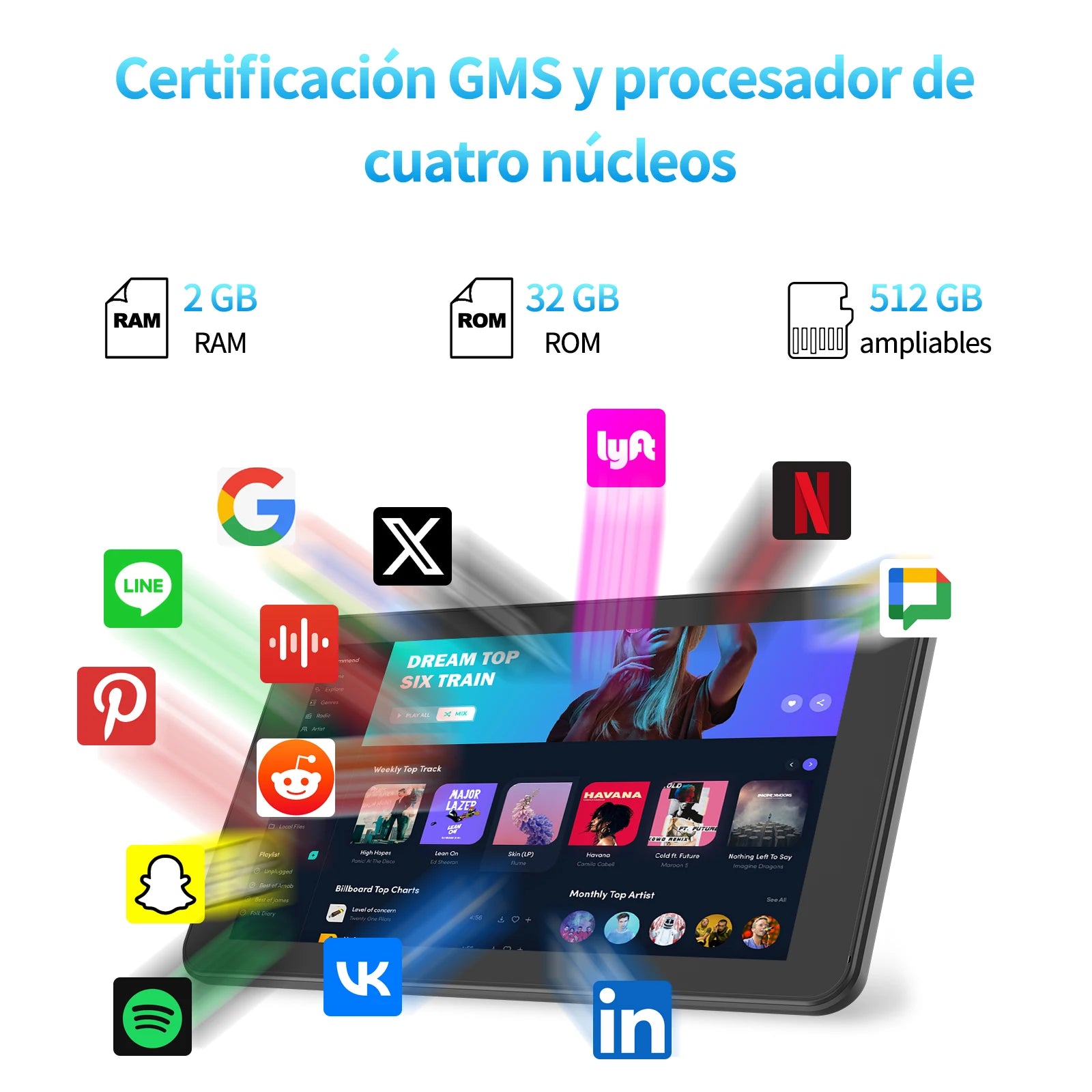Tablette PRITOM 7’’ 32 Go + Étui de protection