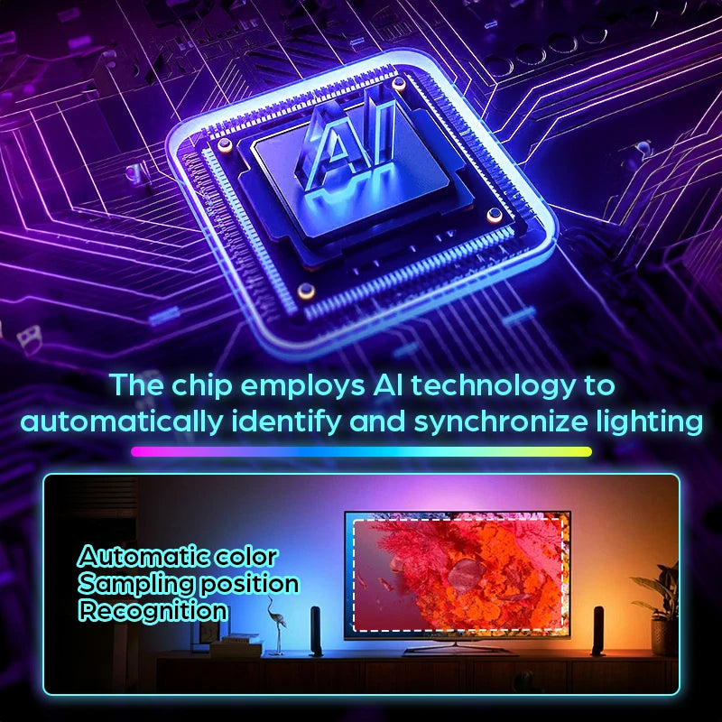 Nouveau rétroéclairage Led TV ambiante 4K Boîte de synchronisation d’appareils compatibles HDMI