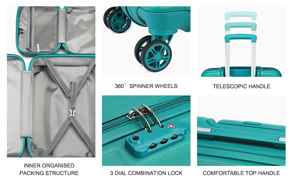 Ensemble de Valise rigide | 4 pièces, léger et solide