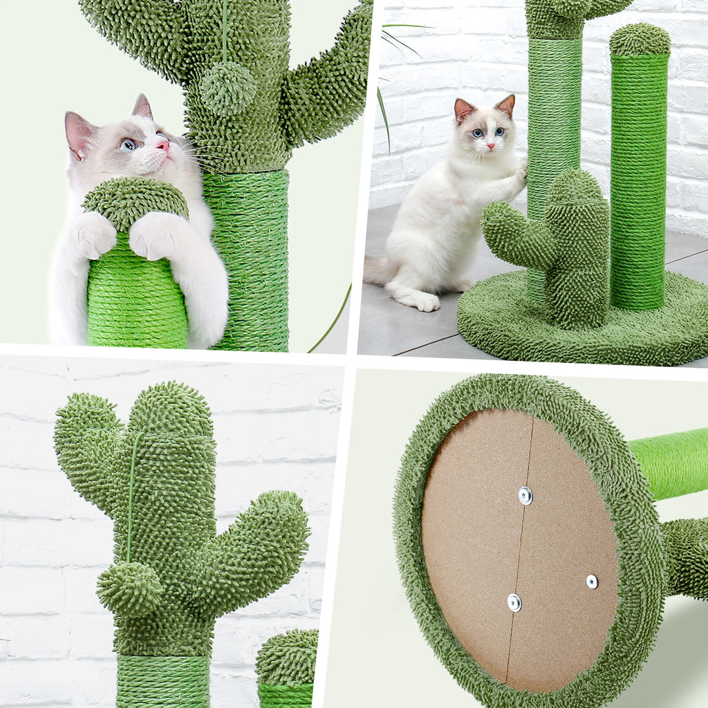 Arbre à chat Cactus 3 griffoirs + balle