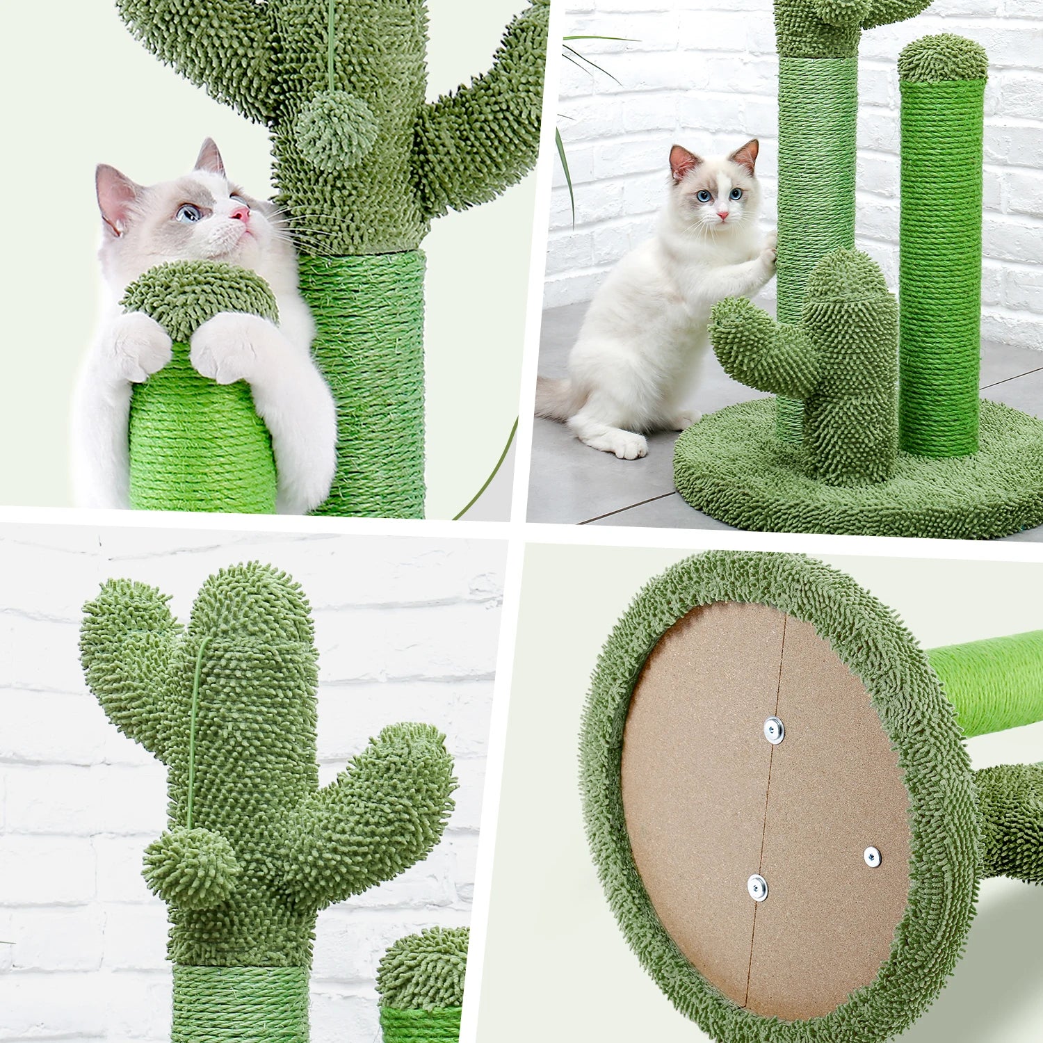 Arbre à chat Cactus 3 griffoirs + balle