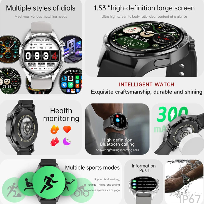 GT5 PRO Smart Watch Homme Watch 5 Pro  HD Screen Bluetooth Call GPS