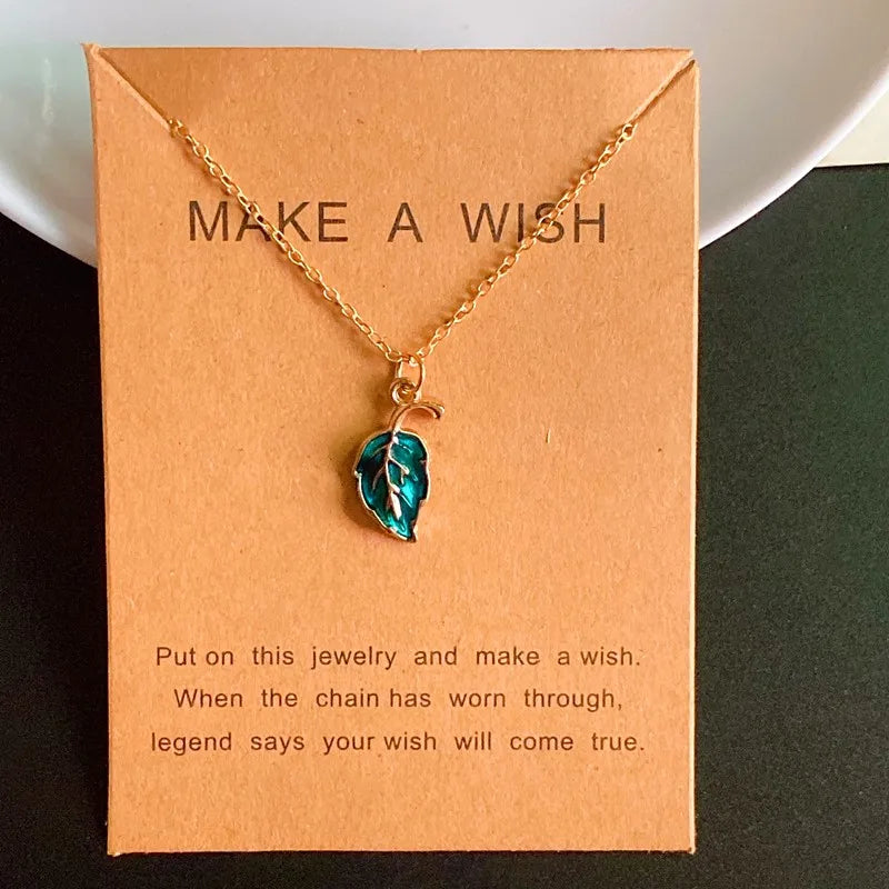 Bijoux Collier pendentif Feuille 🍃