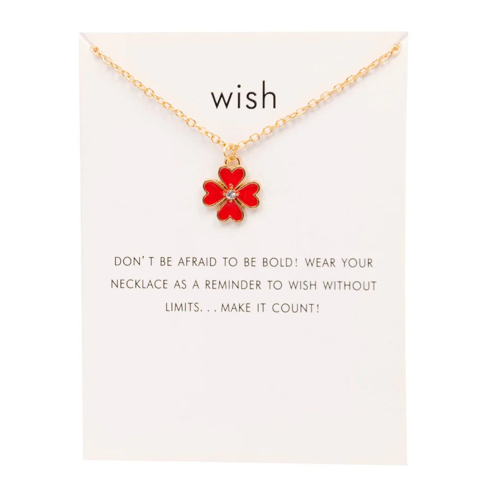Bijoux Collier pendentif Trèfle 4 Feuille - Porte Bonheur 🍀