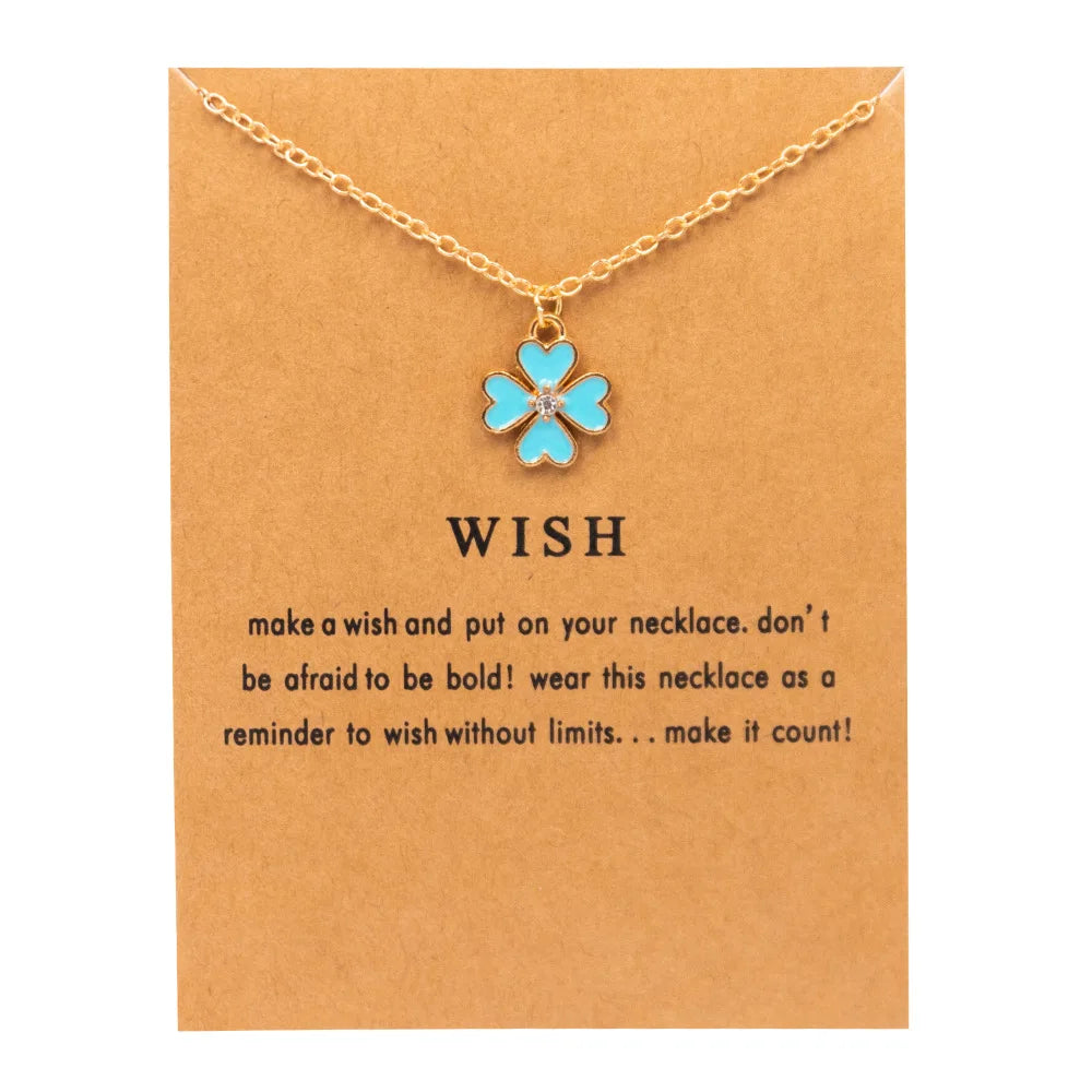 Bijoux Collier pendentif Trèfle 4 Feuille - Porte Bonheur 🍀