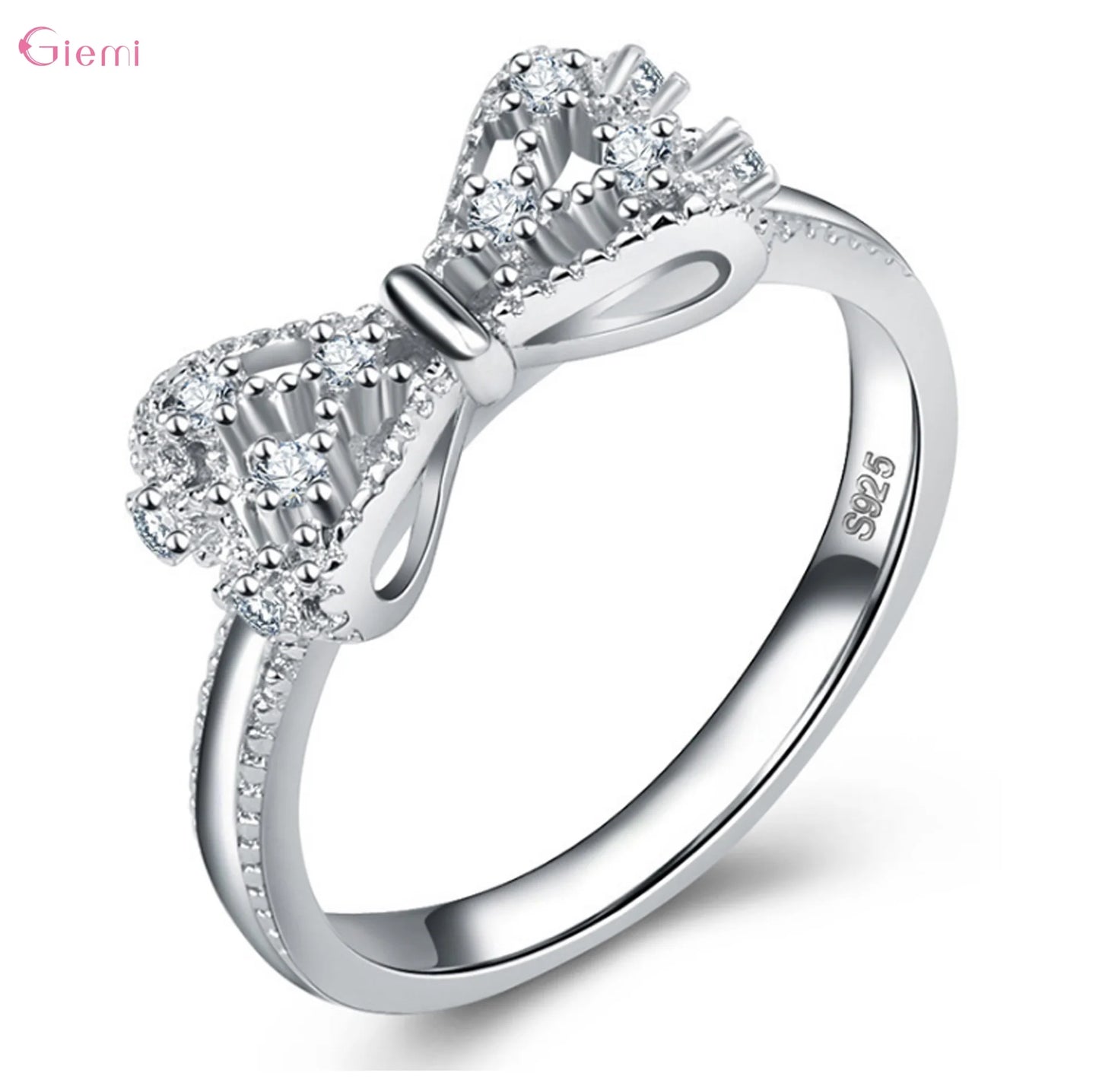 Bijoux Bague Nœud papillon Argent