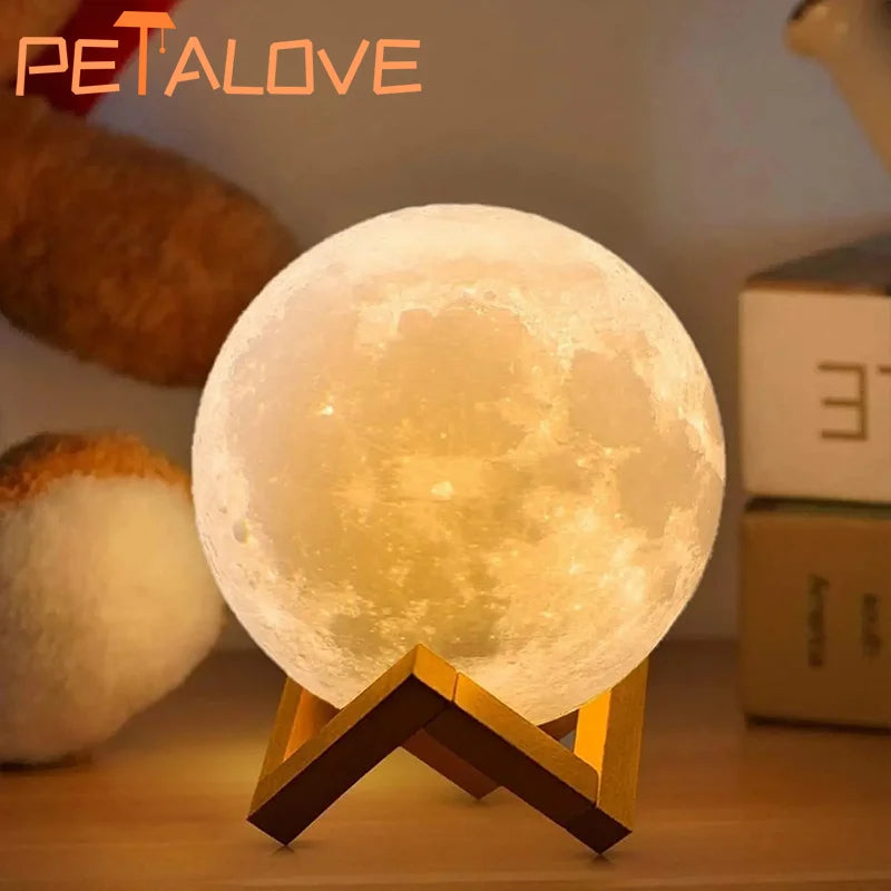 Veilleuse LED Lune Lumière Chaude/Froide