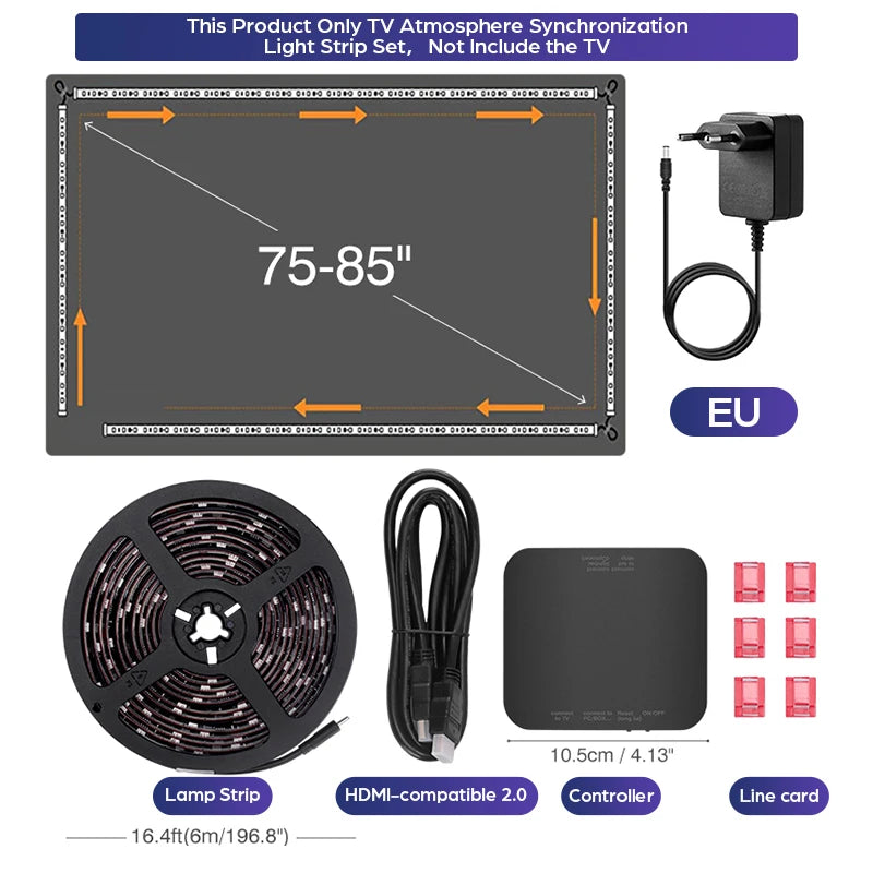 Nouveau rétroéclairage Led TV ambiante 4K Boîte de synchronisation d’appareils compatibles HDMI