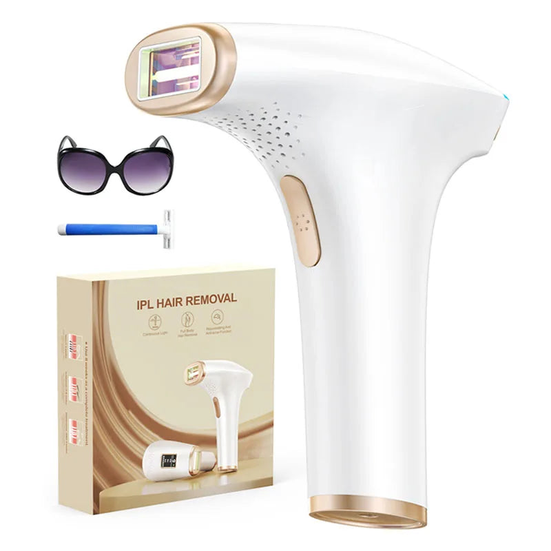 Épilation au laser IPL 999900 Flashs HR/RA/SC Dispositif d’épilation 3 en 1 5cm2 fenêtre flash 17,6J pour le visage Jambes Bras Corps entier Utilisation