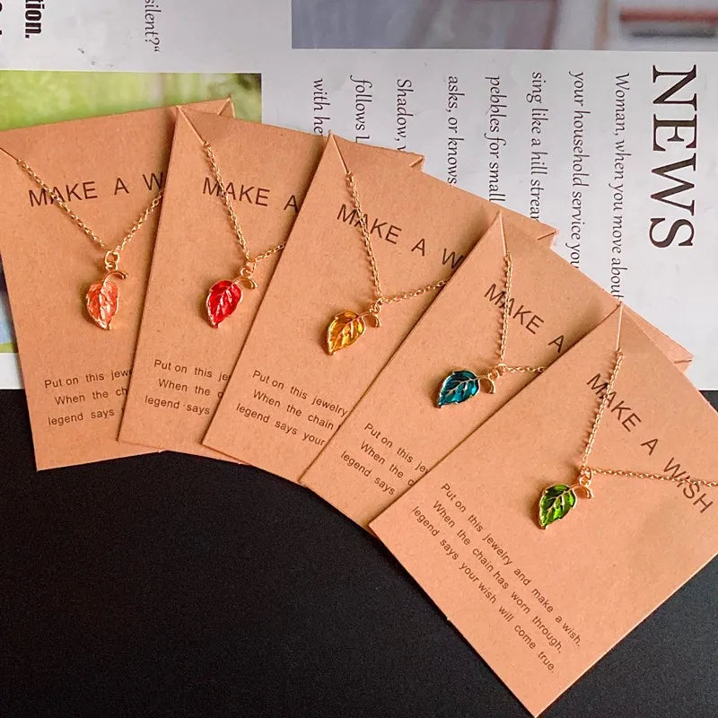 Bijoux Collier pendentif Feuille 🍃