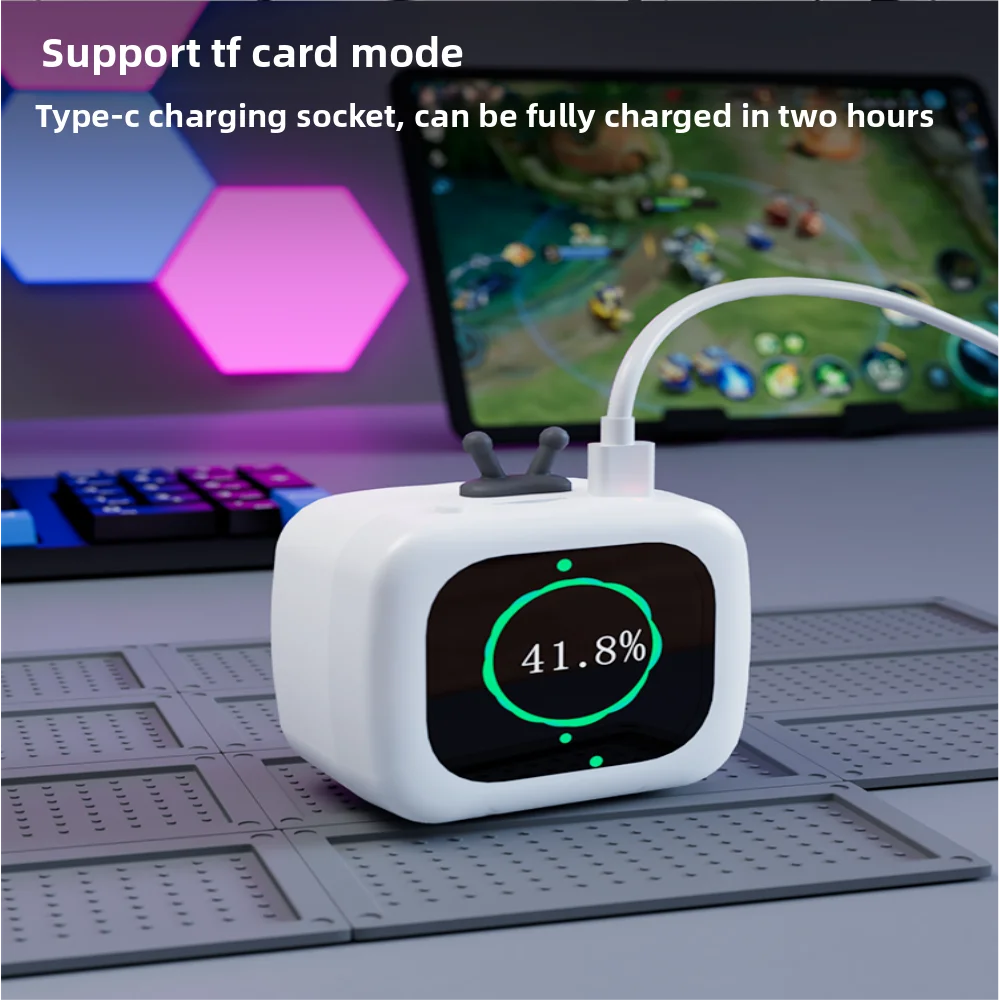 Mini haut-parleur Bluetooth multifonctionnel portable, musique, album photo, réveil, appel, minuterie/calculatrice, etc.