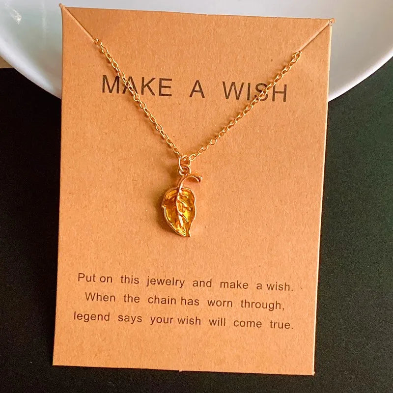 Bijoux Collier pendentif Feuille 🍃
