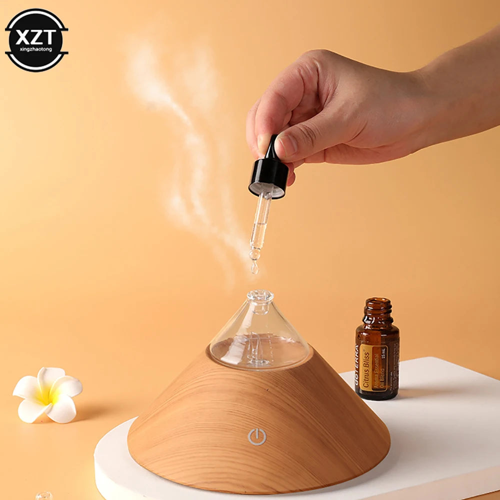 Anion Aroma Diffuser For Home Room Fragrance Smell Distributor Essential Oil Waterless Wood Base Ultrasonic Diffuser