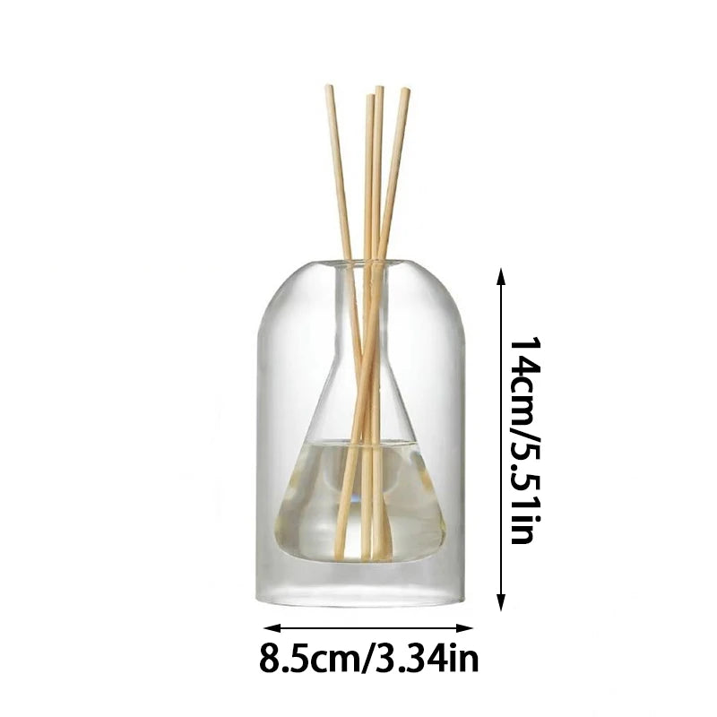 Bouteille de diffuseur d’aromathérapie Huile essentielle en verre avec diffuseurs Bâtons Décoration moderne pour la maison
