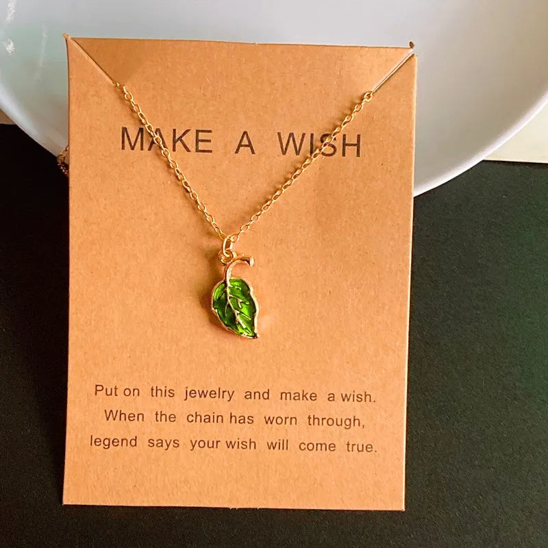 Bijoux Collier pendentif Feuille 🍃