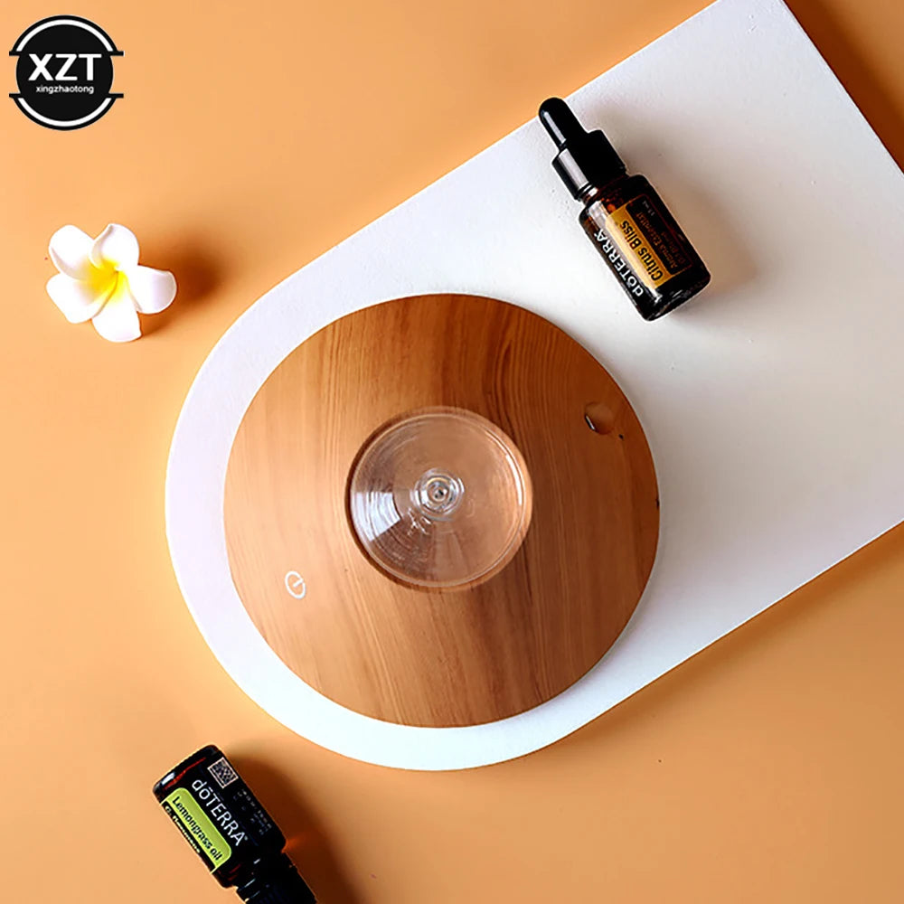 Anion Aroma Diffuser For Home Room Fragrance Smell Distributor Essential Oil Waterless Wood Base Ultrasonic Diffuser
