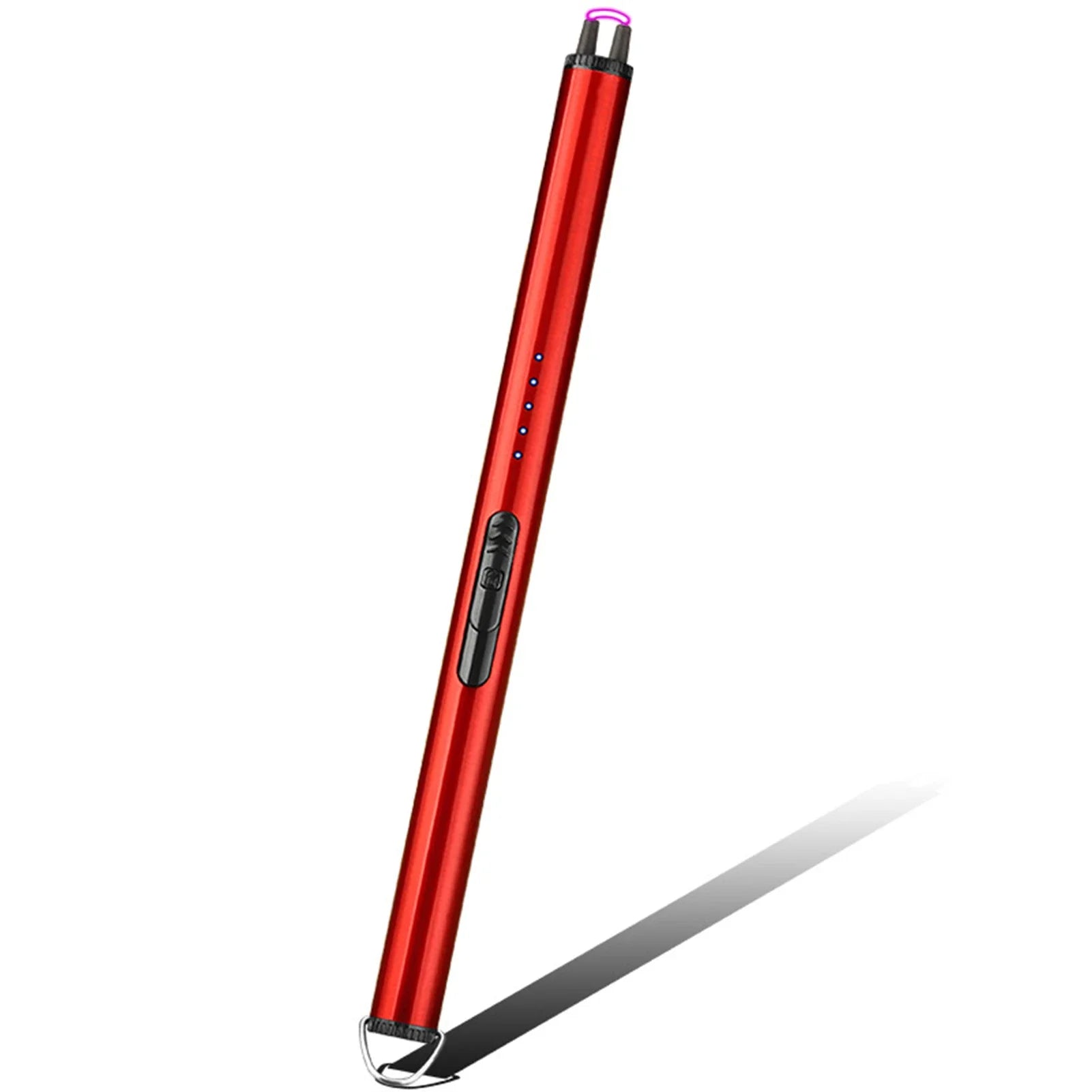 Briquet de cuisine long électrique rechargeable USB pour cuisinière Coupe-vent LED Plasma Arc Bougie sans flamme Cadeau de briquet inhabituel