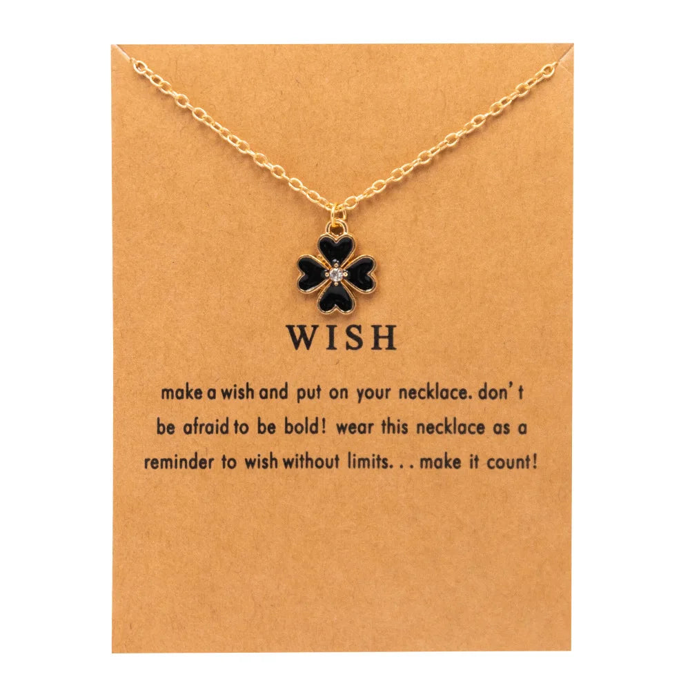 Bijoux Collier pendentif Trèfle 4 Feuille - Porte Bonheur 🍀