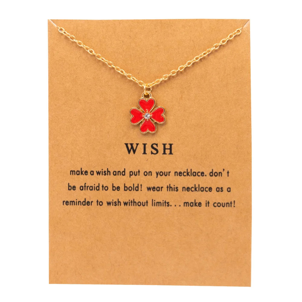 Bijoux Collier pendentif Trèfle 4 Feuille - Porte Bonheur 🍀