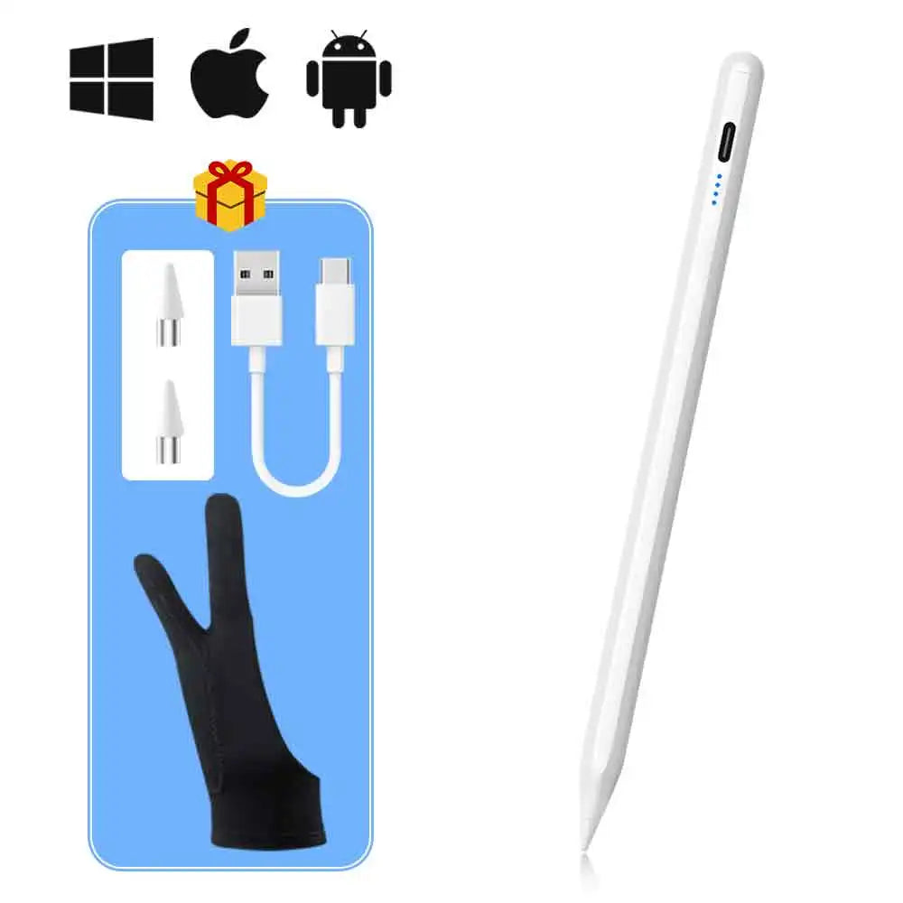 Stylet Universel | Smartphone, Tablette, Ordinateur iOS Android Windows avec Étui de transport | Absorption magnétique Charge rapide