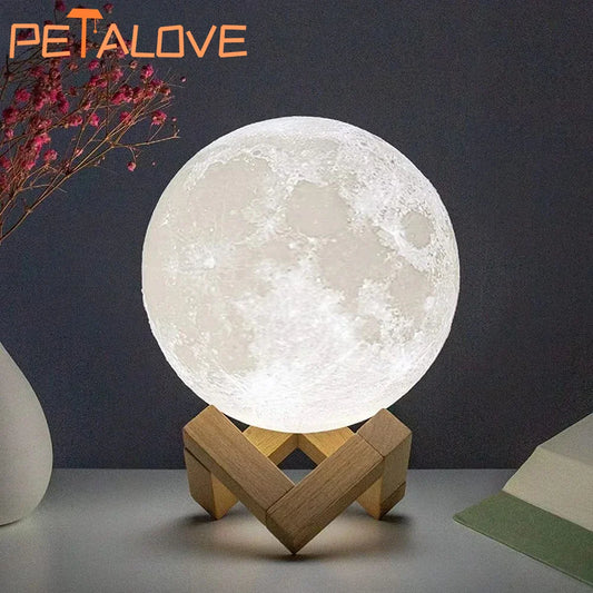 Veilleuse LED Lune Lumière Chaude/Froide