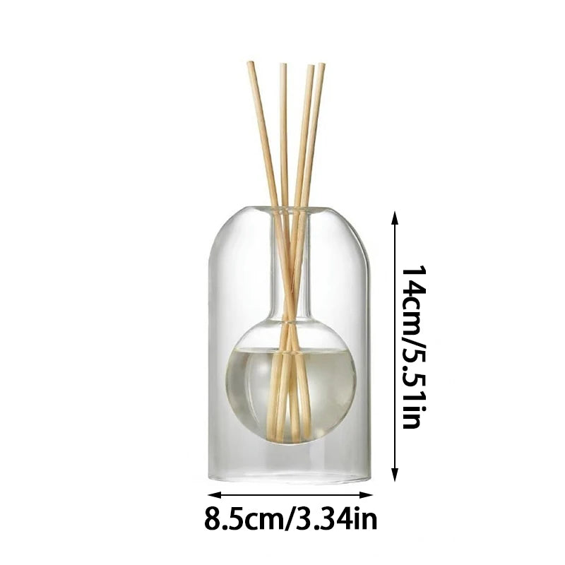 Bouteille de diffuseur d’aromathérapie Huile essentielle en verre avec diffuseurs Bâtons Décoration moderne pour la maison