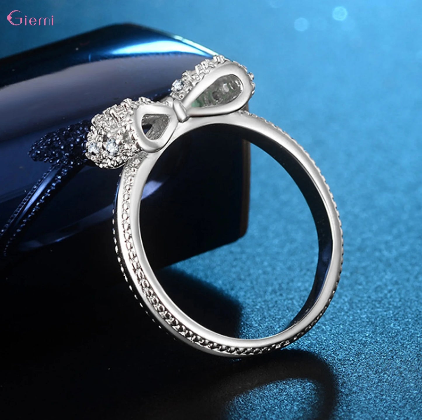 Bijoux Bague Nœud papillon Argent