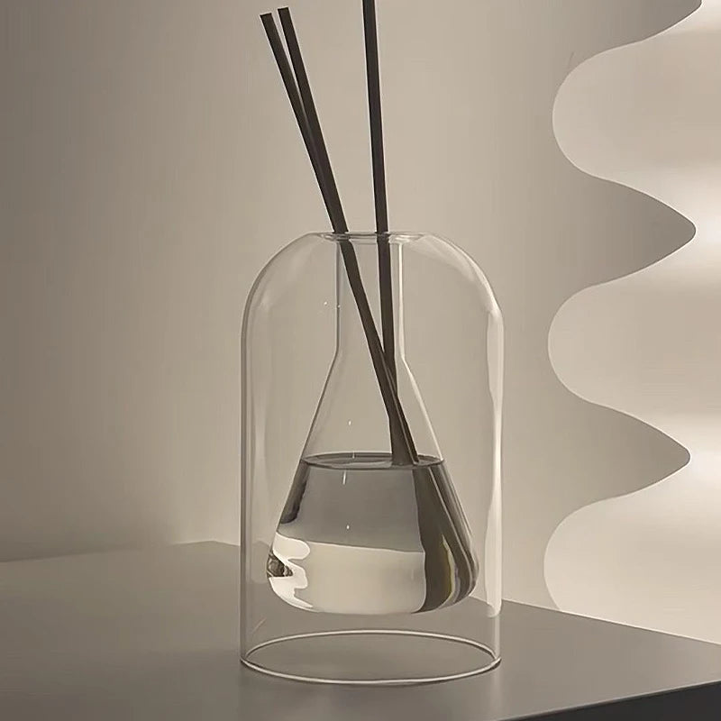 Bouteille de diffuseur d’aromathérapie Huile essentielle en verre avec diffuseurs Bâtons Décoration moderne pour la maison