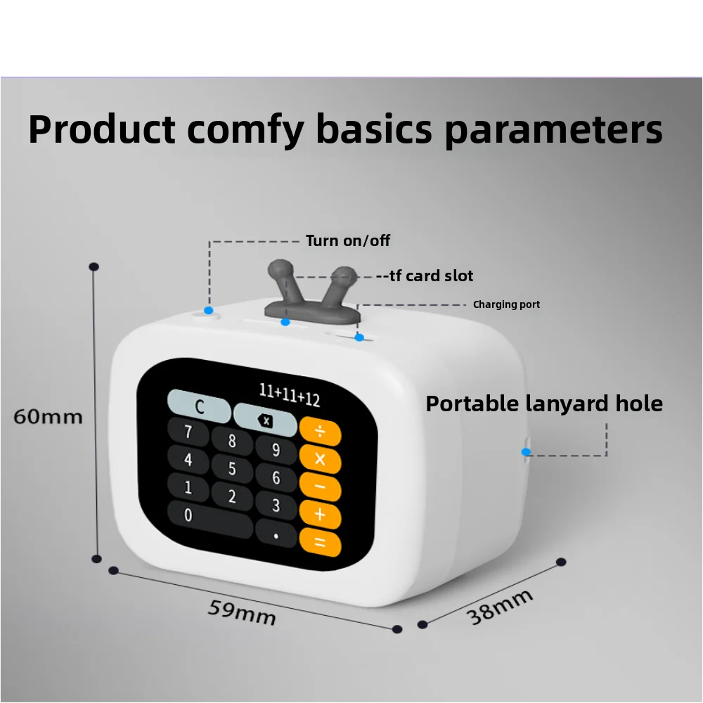 Mini haut-parleur Bluetooth multifonctionnel portable, musique, album photo, réveil, appel, minuterie/calculatrice, etc.