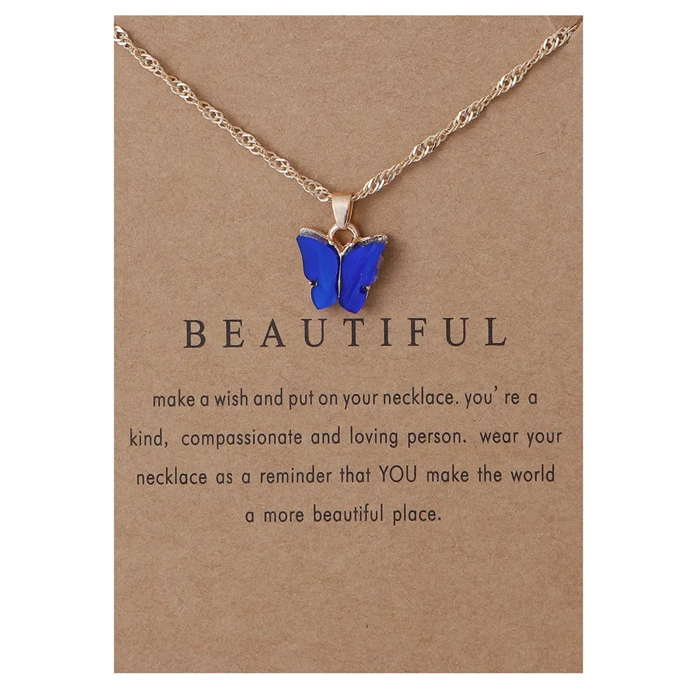 Bijoux Collier pendentif Papillon